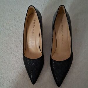 Peter Kaiser Black Sparkle Pointed Toe Heels